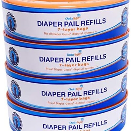 Compatible with Diaper Genie Pails, 4-Pack, 1080 count